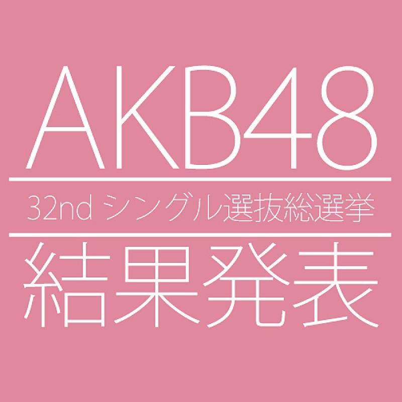 AKB48シングル選抜総選挙 1位は指原莉乃