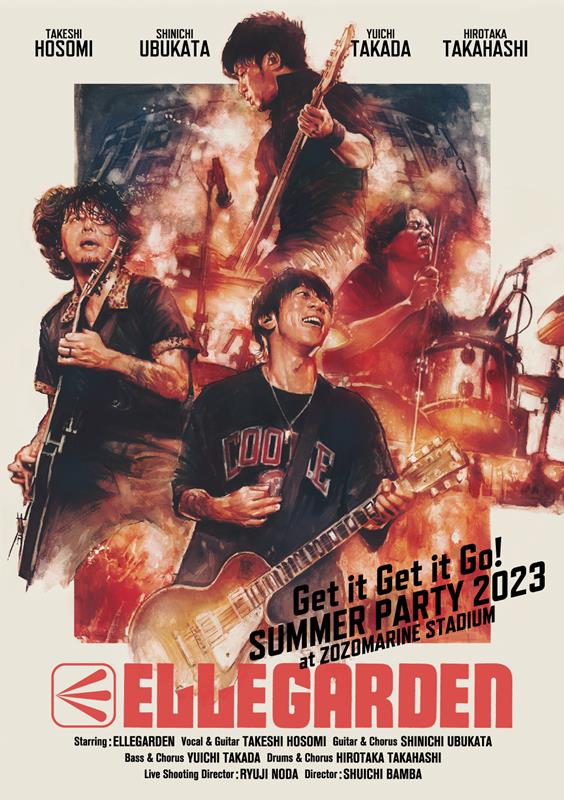 ELLEGARDEN「ELLEGARDEN、ライブ映像作品『Get it Get it Go! SUMMER PARTY 2023 at ZOZOMARINE STADIUM』トレーラー映像公開」1枚目/4