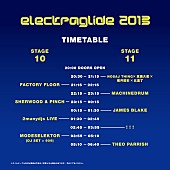 ジェイムス・ブレイク「【electraglide】タイムテーブル＆フロアマップが公開、開催記念豪華コンピがリリースに」1枚目/2