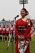 「田中美里 ラグビー代表戦で国歌斉唱、試合も強豪イタリアに勝利」1枚目/2