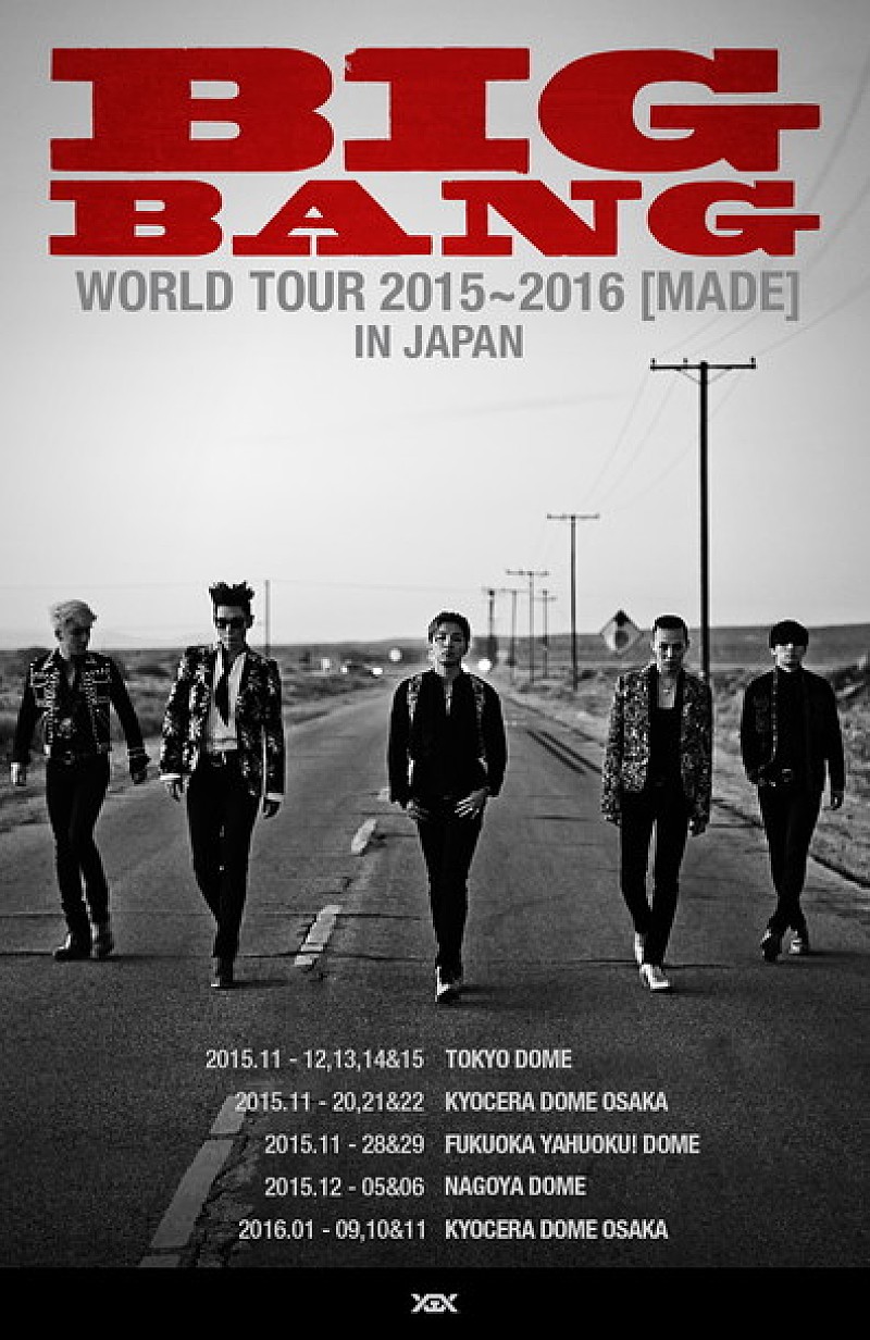 ＢＩＧＢＡＮＧ「BIGBANG 海外アーティスト史上初の3年連続日本ドームツアー決定」1枚目/1