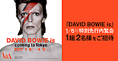 デヴィッド・ボウイ「デヴィッド・ボウイ大回顧展【DAVID BOWIE is】の特別先行内覧会へ1組2名様をご招待」1枚目/1