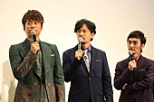 「稲垣＆草なぎ＆香取が舞台あいさつに登場！　「公開の日を迎えられて本当に幸せ」」1枚目/1