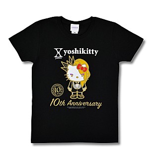 「YOSHIKI×ハローキティ「yoshikitty」、10周年記念デザインのTシャツ発売」