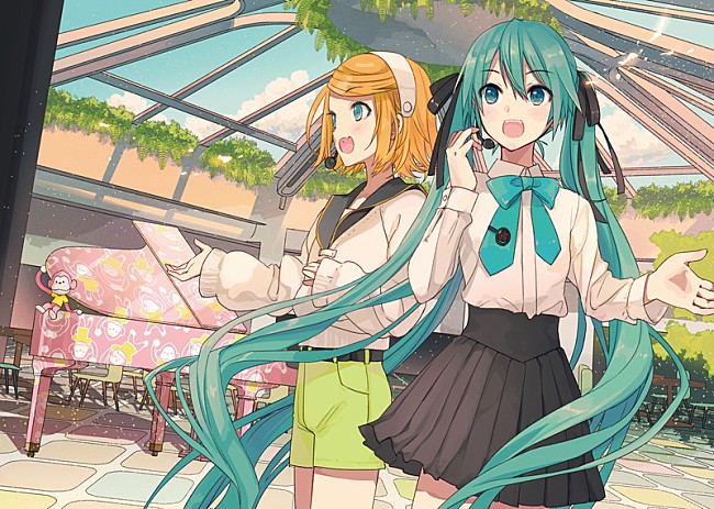 初音ミク「初音ミク＆鏡音リン、来年リリースの新CGモデルで人気ピアニスト・まらしぃと【Kawasaki Jazz 2019】初共演」1枚目/5