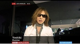 「YOSHIKI、英BBCワールドニュースに生出演「ファンや友達を本当に救いたい」」