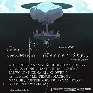 「ポーター・ロビンソン主催オンラインフェス、日本から長谷川白紙、キズナアイ、kz (livetune)が出演」