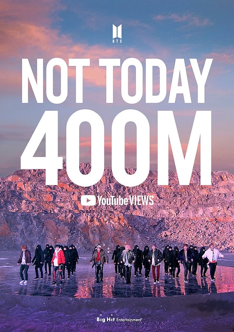 BTS「BTS「Not Today」、MV再生数が4億回を突破」1枚目/3