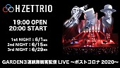 H ZETTRIO「H ZETTRIO、緊急事態宣言解除を受け無観客ライヴを6月に3本生配信へ」1枚目/2