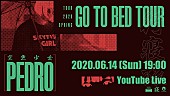 「PEDRO、【GO TO BED TOUR】無観客ライブ配信詳細発表」1枚目/2