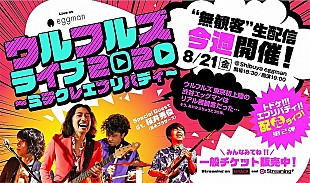 「ウルフルズ、生“配心”ライブに“真心”ブラザーズ・桜井秀俊ゲスト出演決定 」