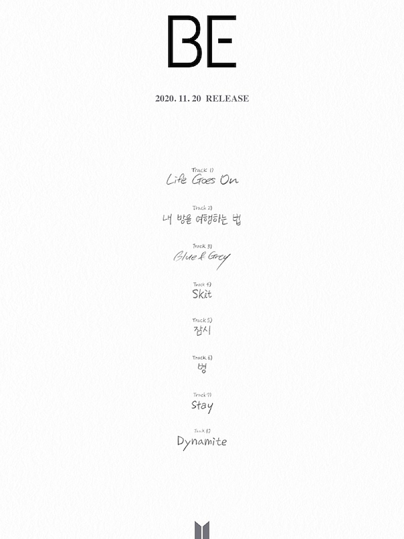 BTS「BTSの新アルバム『BE (Deluxe Edition)』トラックリスト＆配信ジャケ公開」1枚目/2