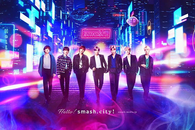 BTS「BTSの様々な一面を覗き見ることができるオリジナルコンテンツ、アプリ『smash.』にて配信」1枚目/2