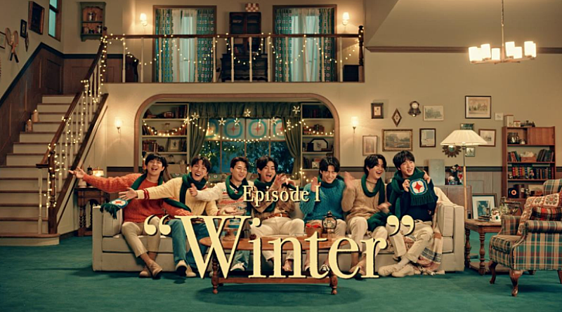 BTSの7人が真剣に編み物、TVCM「XYLITOL×BTS Smile Winter篇」公開