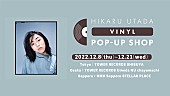 宇多田ヒカル「宇多田ヒカル、初の7インチアナログ盤「First Love/初恋」リリースを記念したPOPUP企画＆DJイベント開催」1枚目/6