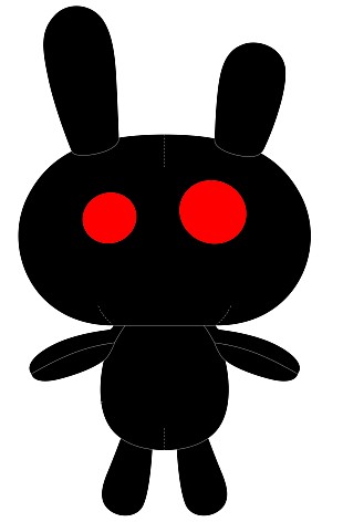 「香取慎吾が生み出した“くろうさぎ”がぬいぐるみになって登場」