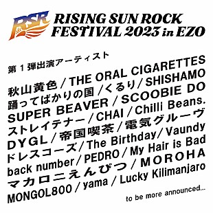 「【RISING SUN ROCK FESTIVAL】第1弾でVaundy／くるり／電気グルーヴ／SUPER BEAVERら24組発表」