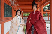 「2024年大河ドラマ「光る君へ」が平安神宮でクランクイン　吉高由里子「平安時代にタイムリ－プをしたような気持ち」」1枚目/1