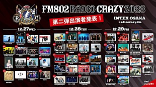「【FM802 RADIO CRAZY】第2弾出演アーティスト発表」