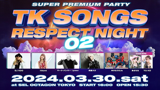 ＤＪ　ＫＯＯ「小室哲哉の音楽を大音量で味わうイベント【TK SONGS RESPECT NIGHT 02】開催決定、浅倉大介も出演」1枚目/5