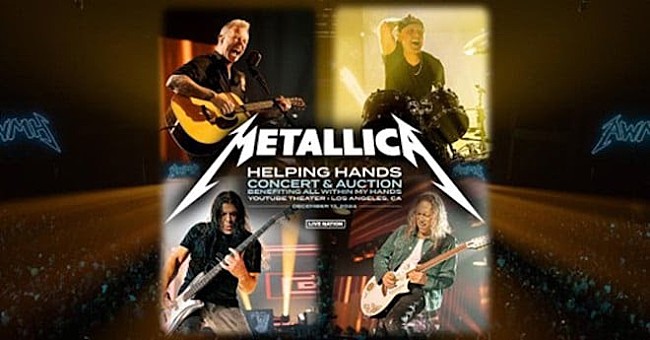 メタリカ「メタリカ、チャリティ・コンサート【The Helping Hands Concert &amp; Auction 2024】を12/13にLAで開催」1枚目/1