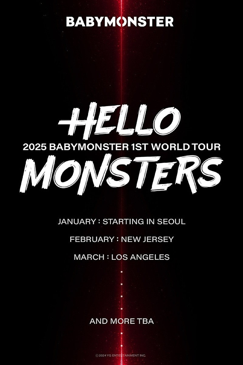 BABYMONSTER「BABYMONSTER、初のワールドツアー発表」1枚目/1