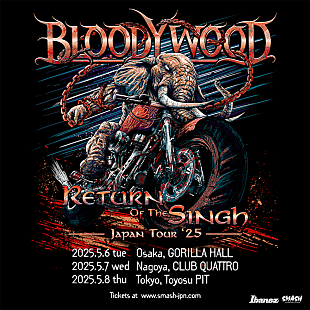 「ブラッディウッド、2025年5月にジャパン・ツアー決定」