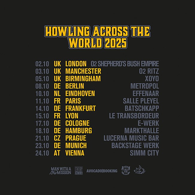 「【MAN WITH A MISSION‘HOWLING ACROSS THE WORLD’UK/EU TOUR 2025】」3枚目/4