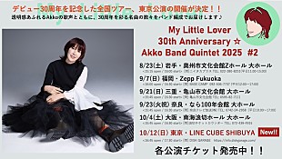「My Little Lover、全国ツアーファイナルとなる東京公演の開催決定」