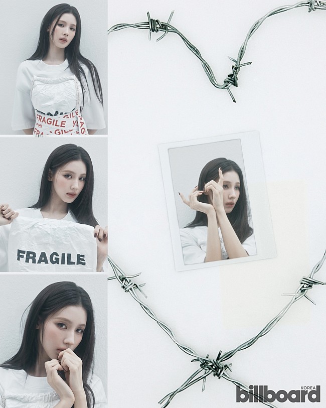 「(“FRAGILE”のレタリングが際立つトップスとコルセット／いずれもYCH)」3枚目/3