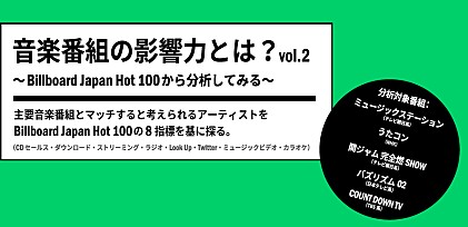 音楽番組の影響力とは？vol.2 ～Billboard Japan Hot 100から分析してみる～