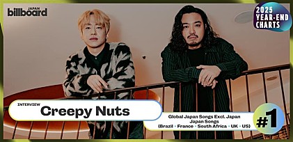 ＜年間チャート首位記念インタビュー＞Creepy Nuts、史上初のグローバル年間2連覇＆トップ2独占――“自分たちの言葉”で、世界ともっと繋がった一年